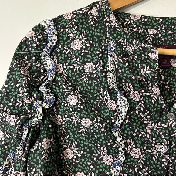 J. Crew x Liberty Fabric Ruffle Sleeve Blouse in Mixed Franklyn® Floral - Picture 5 of 8